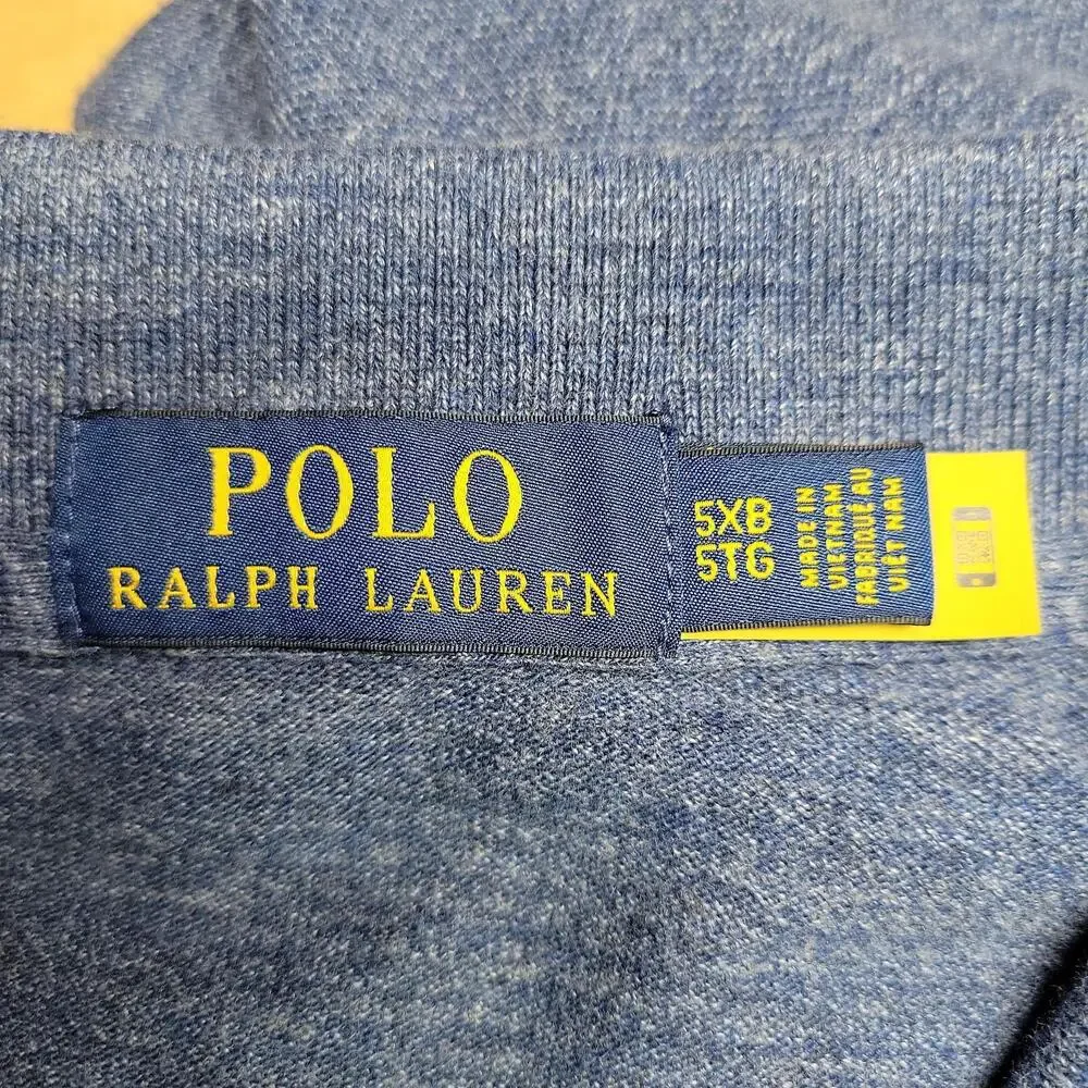 Polo Ralph Lauren Polo Shirt 5XB Blue 100% Cotton Pony Logo Short Sleeve Casual